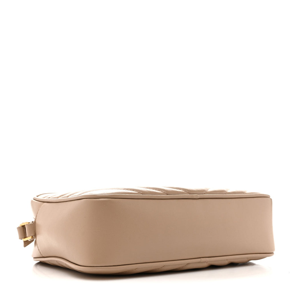 Calfskin Matelasse Monogram Lou Camera Bag Dark Beige