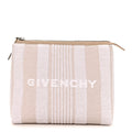 Canvas Terry Striped Travel Pouch Ivory