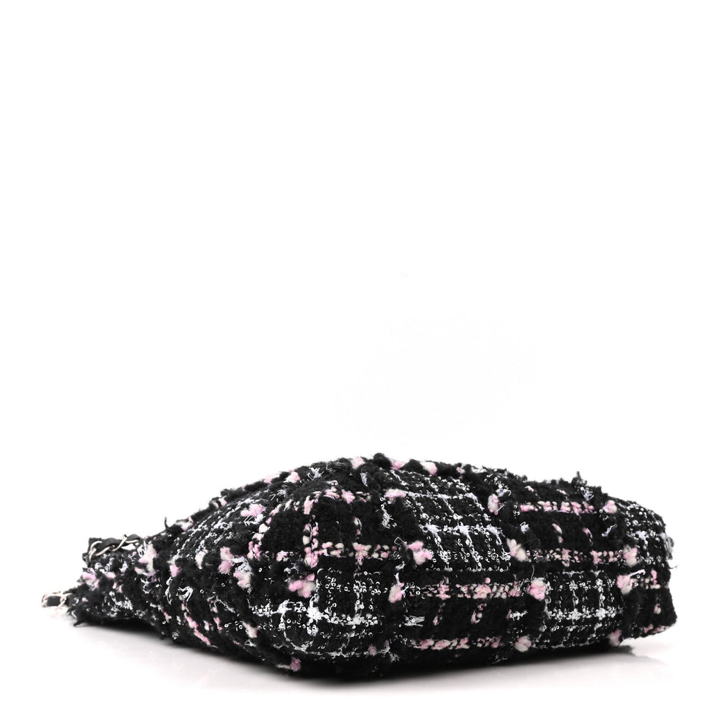 Tweed Patchwork Quilted Small Chanel 22 Black Pink White