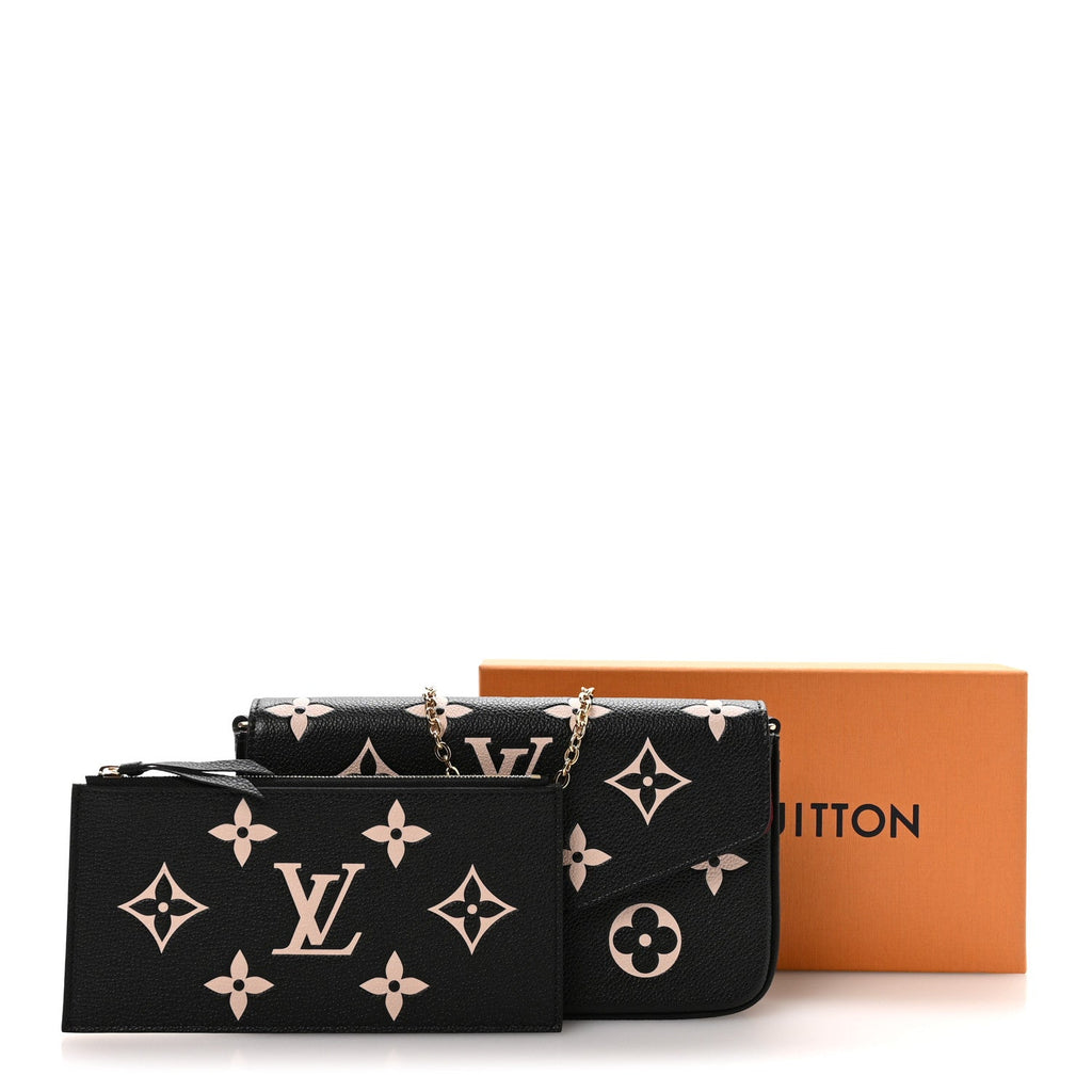 Empreinte Monogram Giant Felicie Pochette Black Beige
