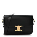 Shiny Calfskin Medium Triomphe Black