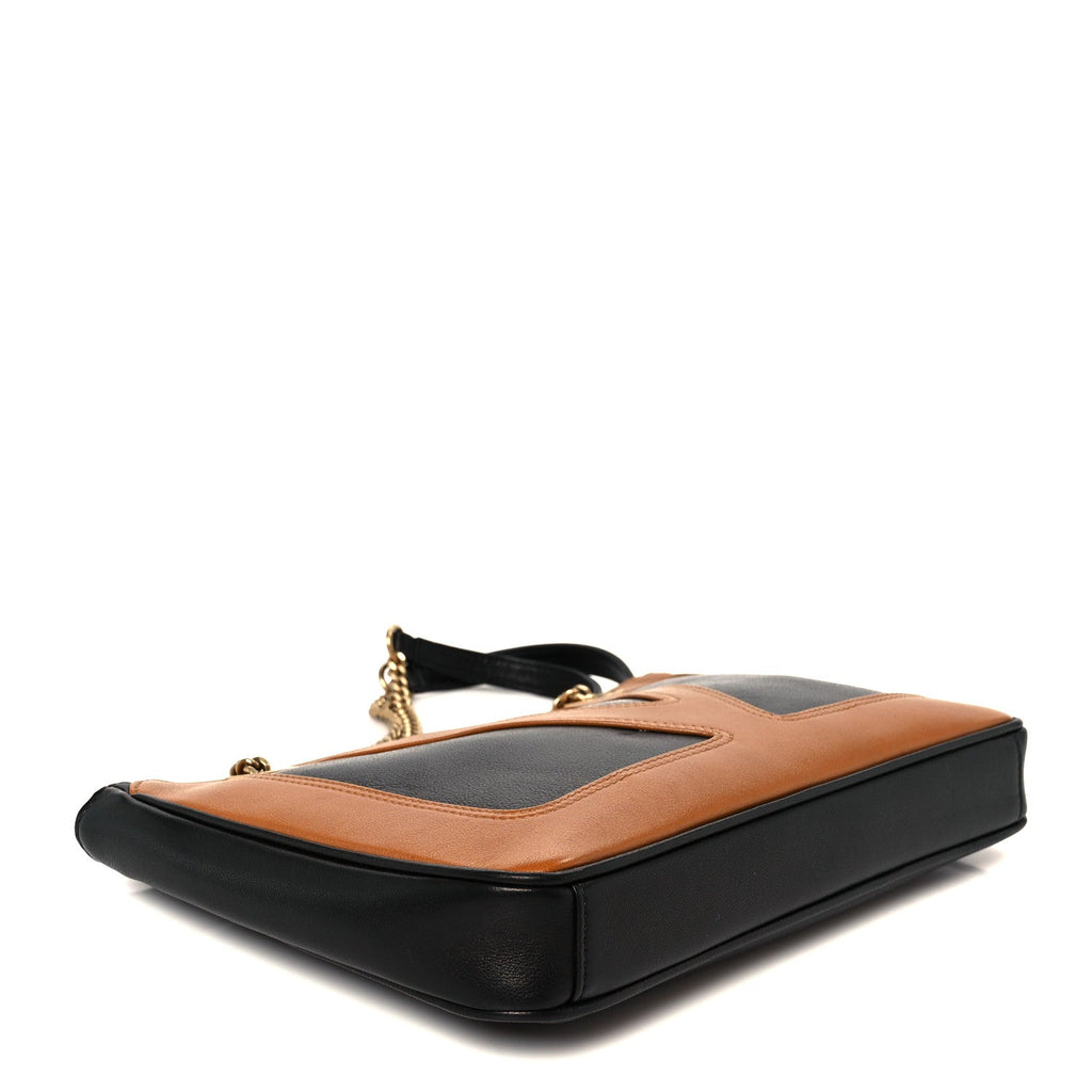 Nappa Small Viva Superstar Shopping Tote Black Brown