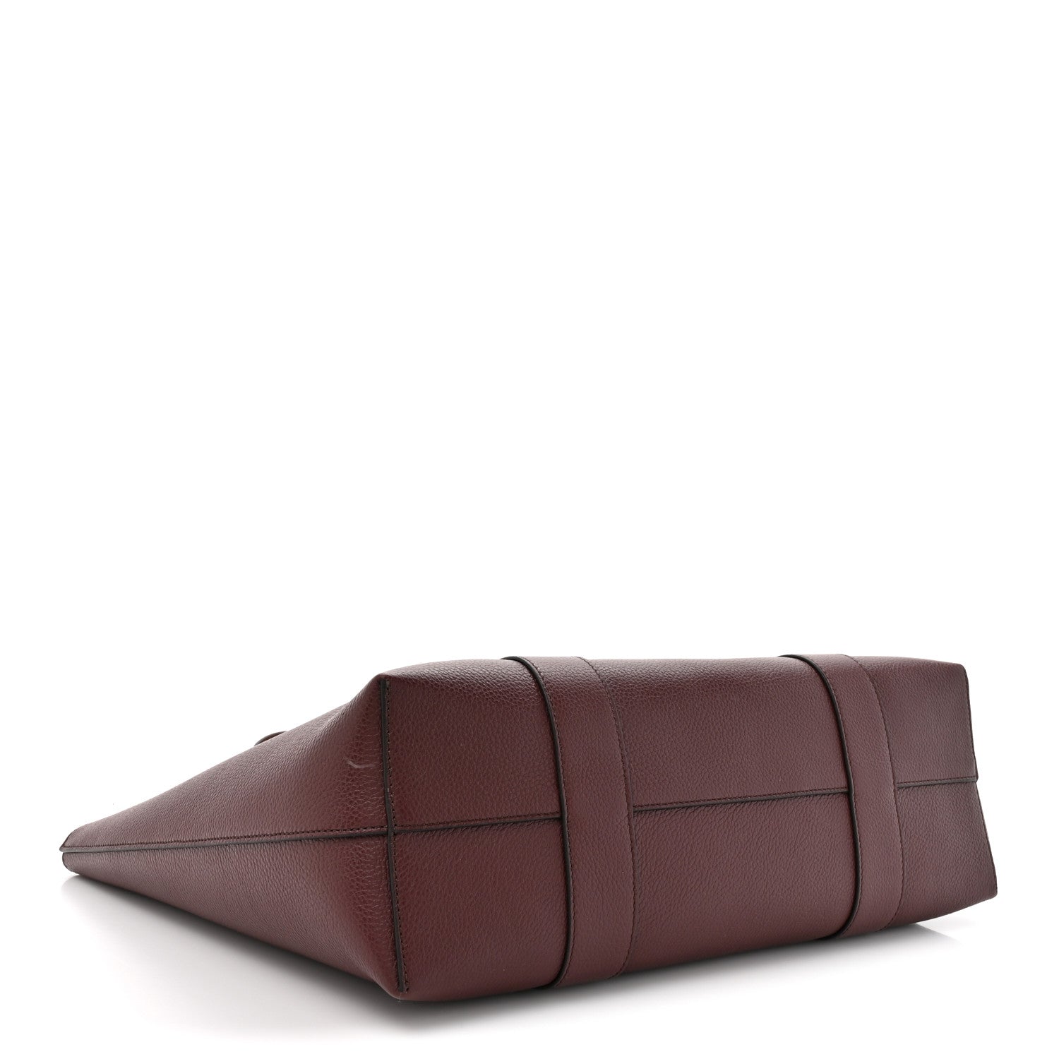 Small Classic Grain Bayswater Tote Burgundy Oxford Blue