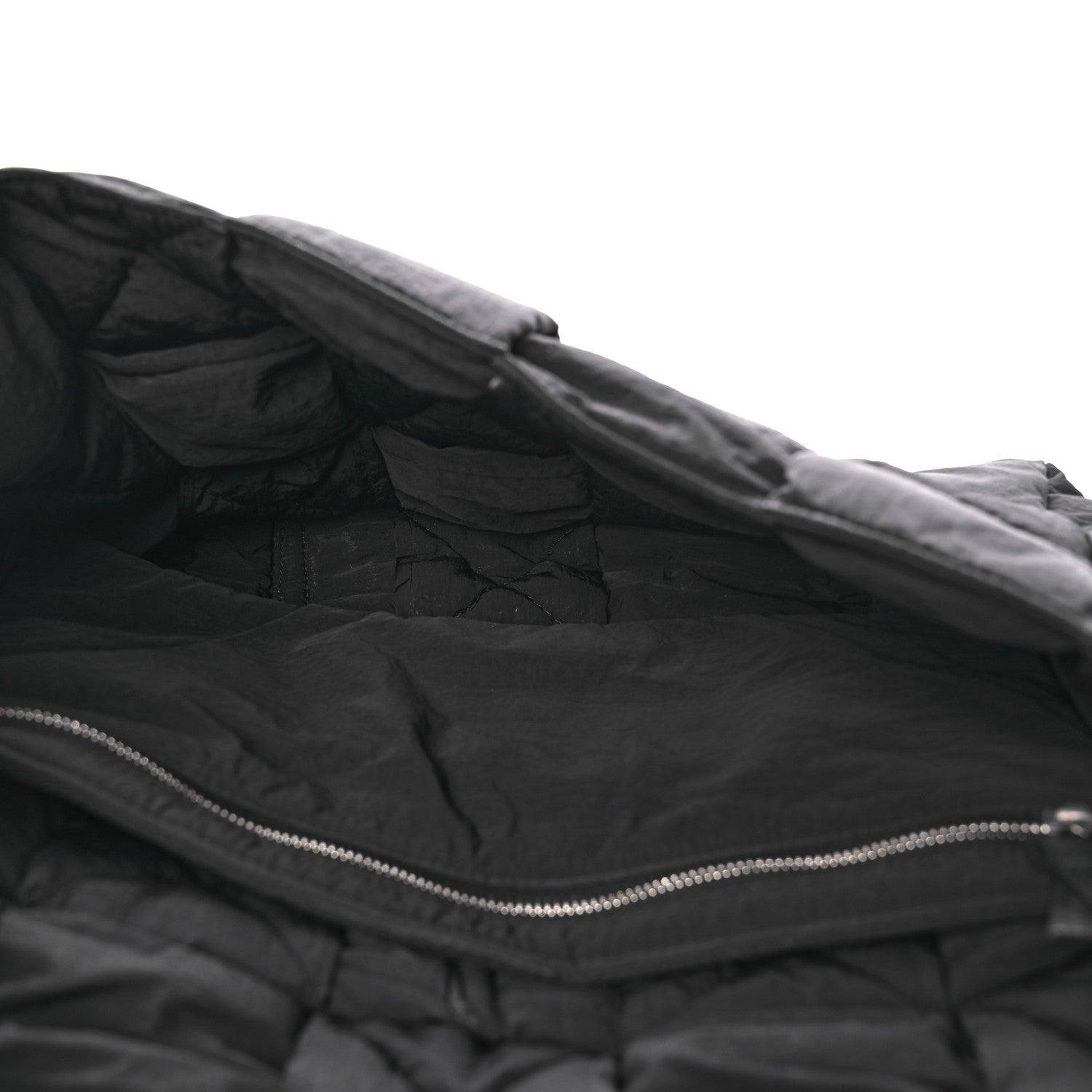 Nylon Intrecciato Padded Tech Maxi Cassette Bag Black