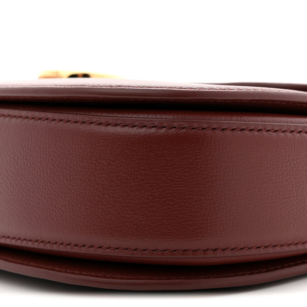 Grained Calfskin Ghiera Bag Azuki Beans
