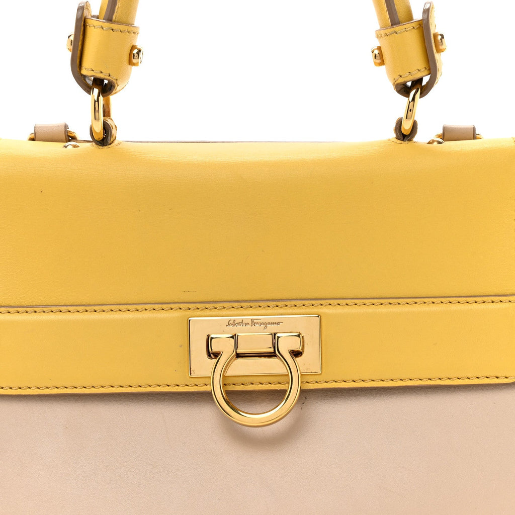 Calfskin Sofia Shoulder Bag Beige Multicolor