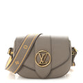 Grained Calfskin LV Pont 9 Soft PM Gris