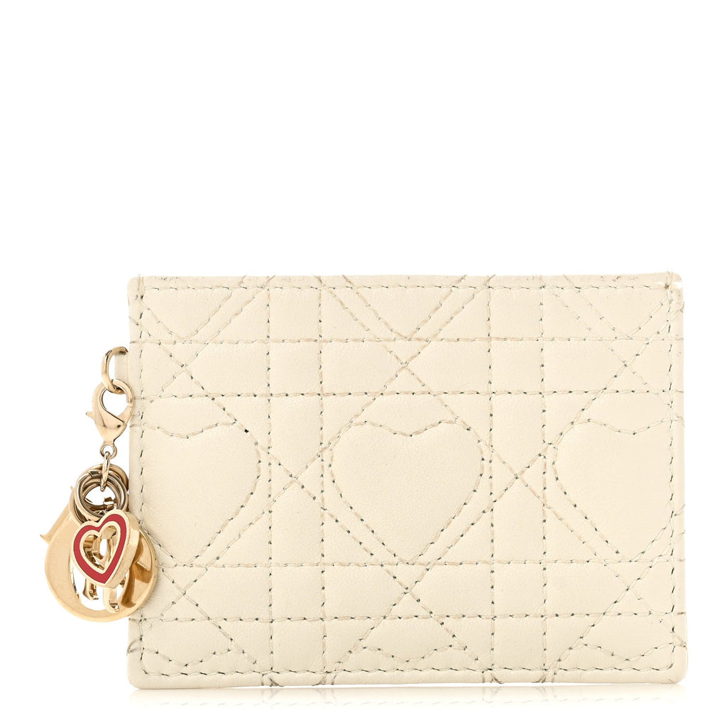 Lambskin Cannage DiorAmour Lady Dior  Holder White