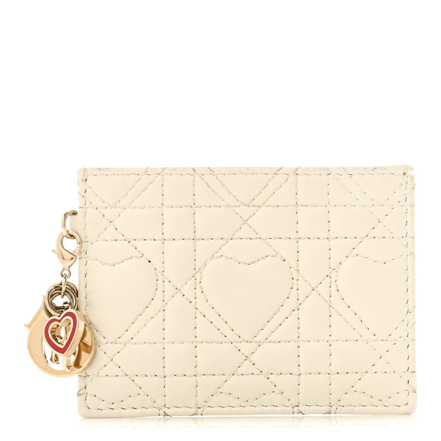 Lambskin Cannage DiorAmour Lady Dior  Holder White