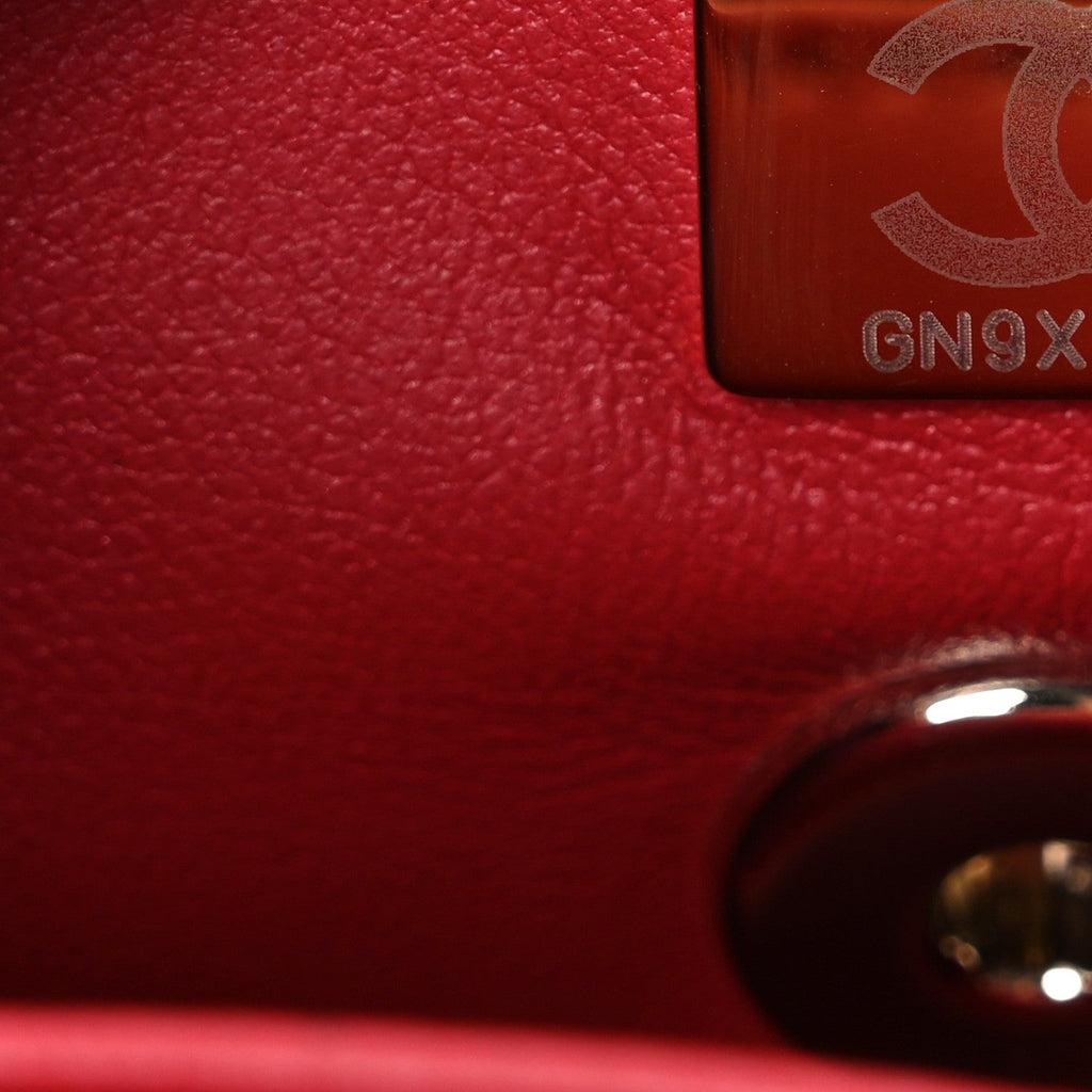 Caviar Quilted Extra Mini Coco Handle Flap Red