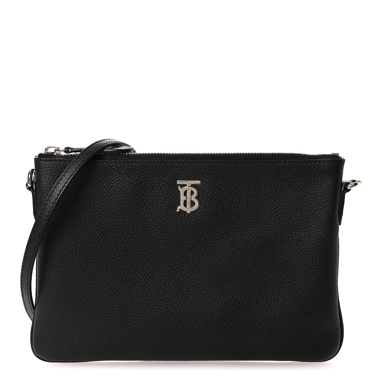 Grained Calfskin Peyton TB Crossbody Bag Black