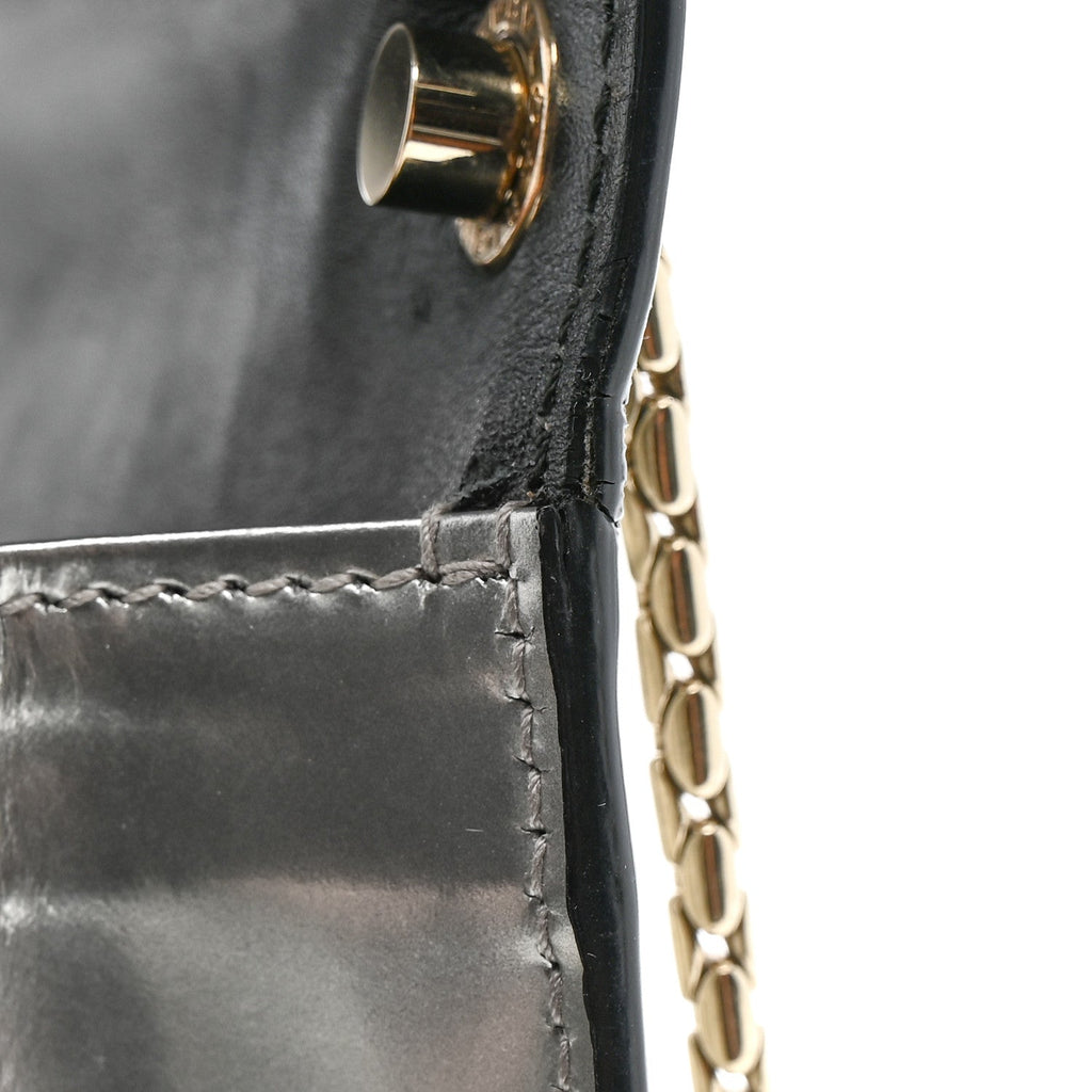 Metallic Calfskin Serpenti Forever Small Shoulder Bag Silver