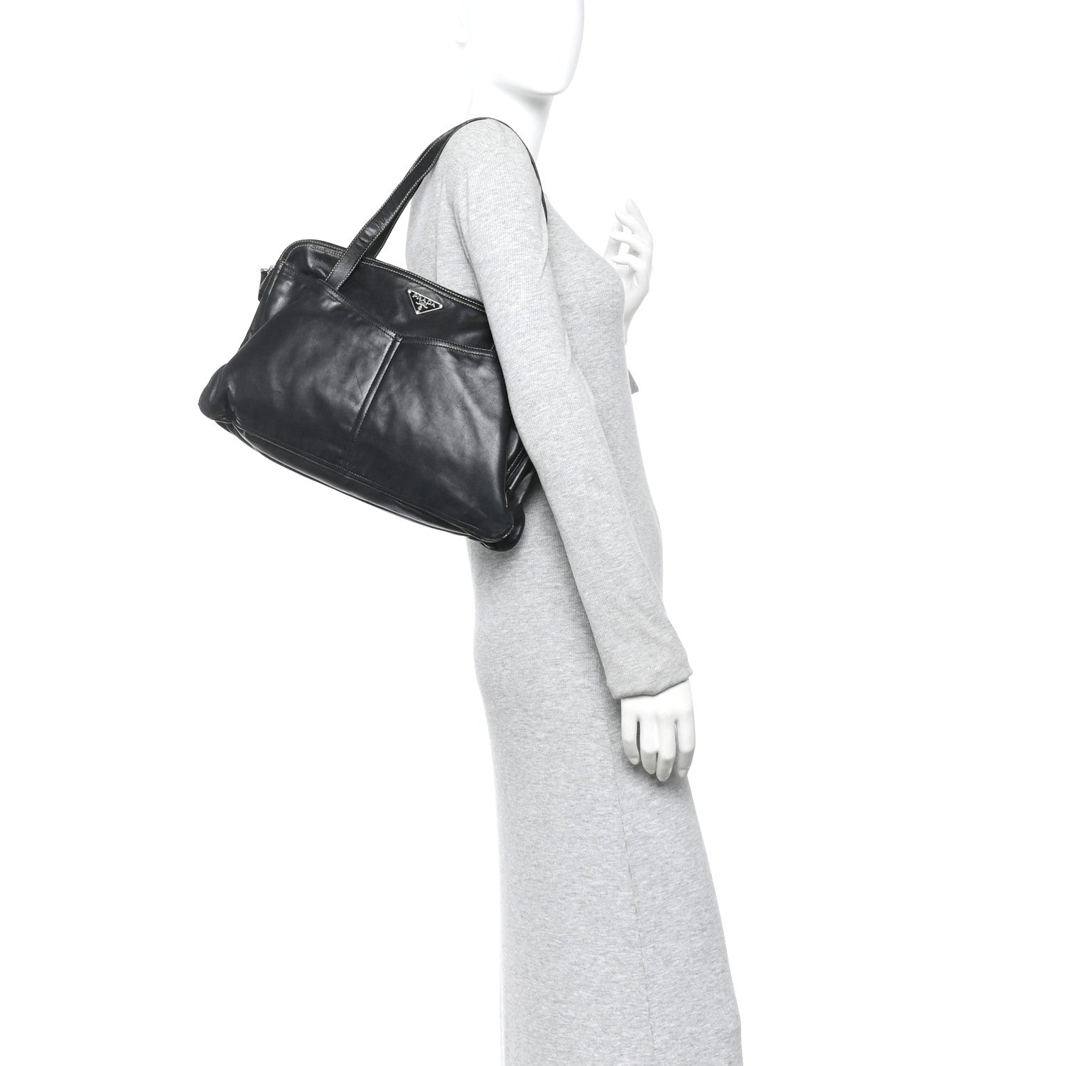 Nappa Pocket Satchel Black