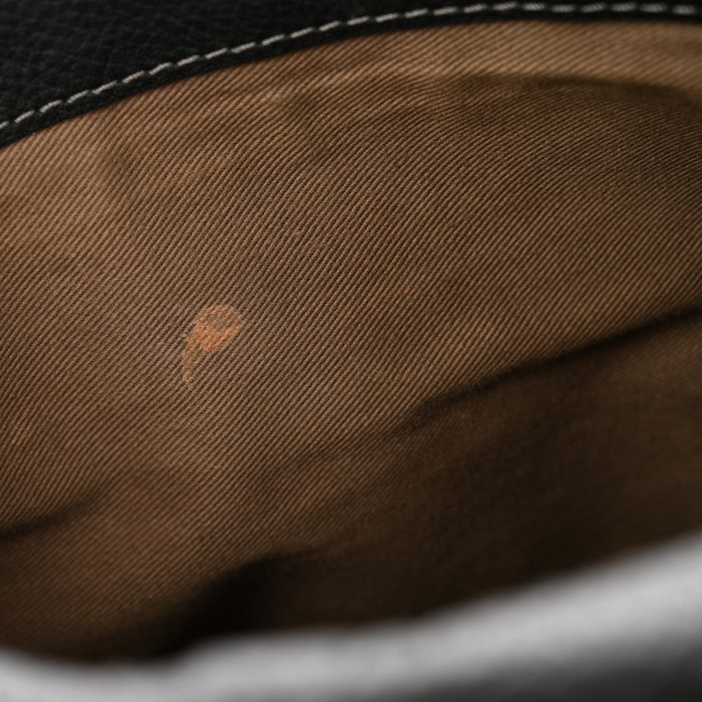 Grained Calfskin Medium Marcie Saddle Bag Black