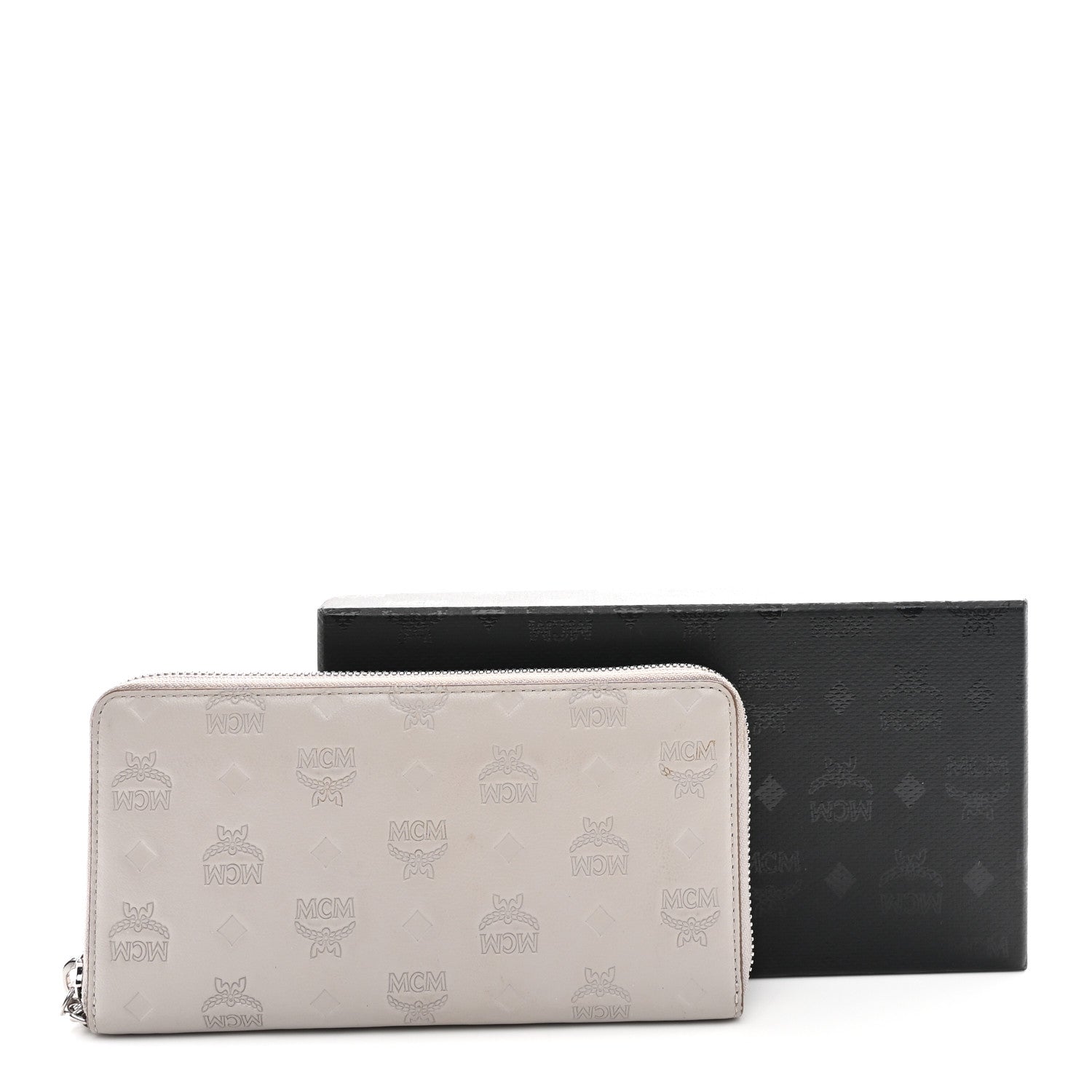Calfskin Ottomar Monogram Klara Zip Wallet Dove