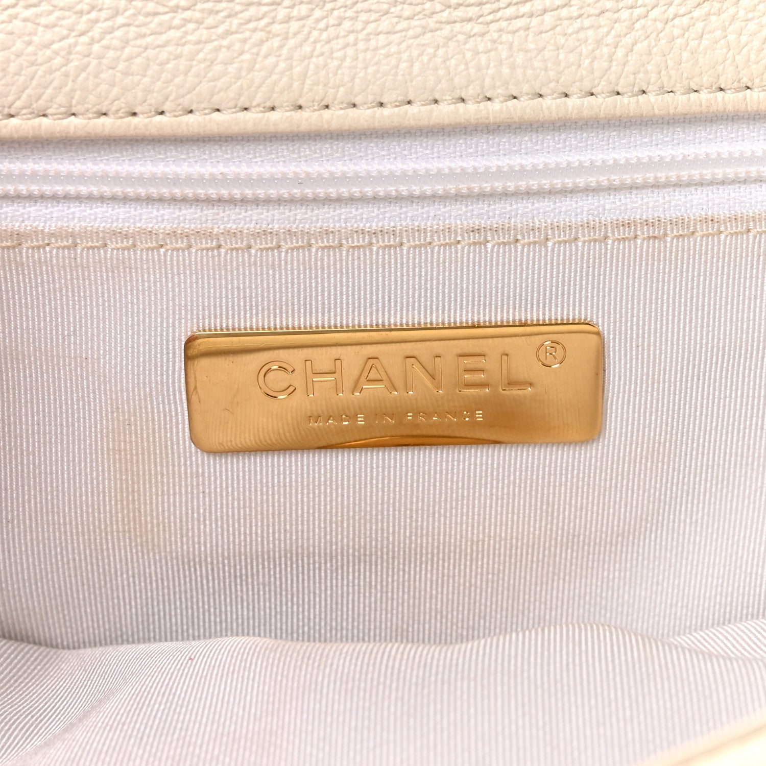 Calfskin Crochet Medium Chanel 19 Flap White Black