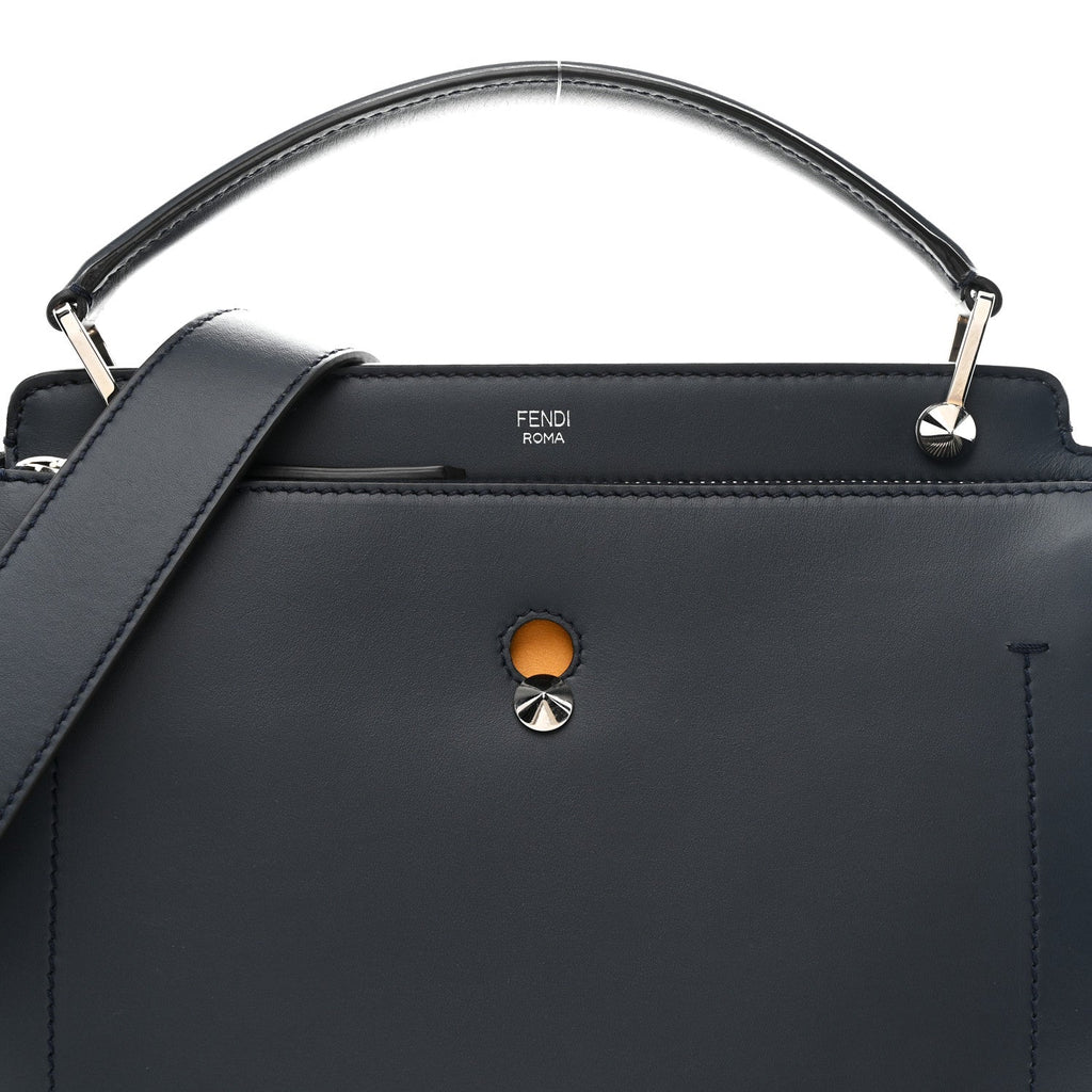 Vitello Baltico Dolce DotCom Satchel Navy Yellow