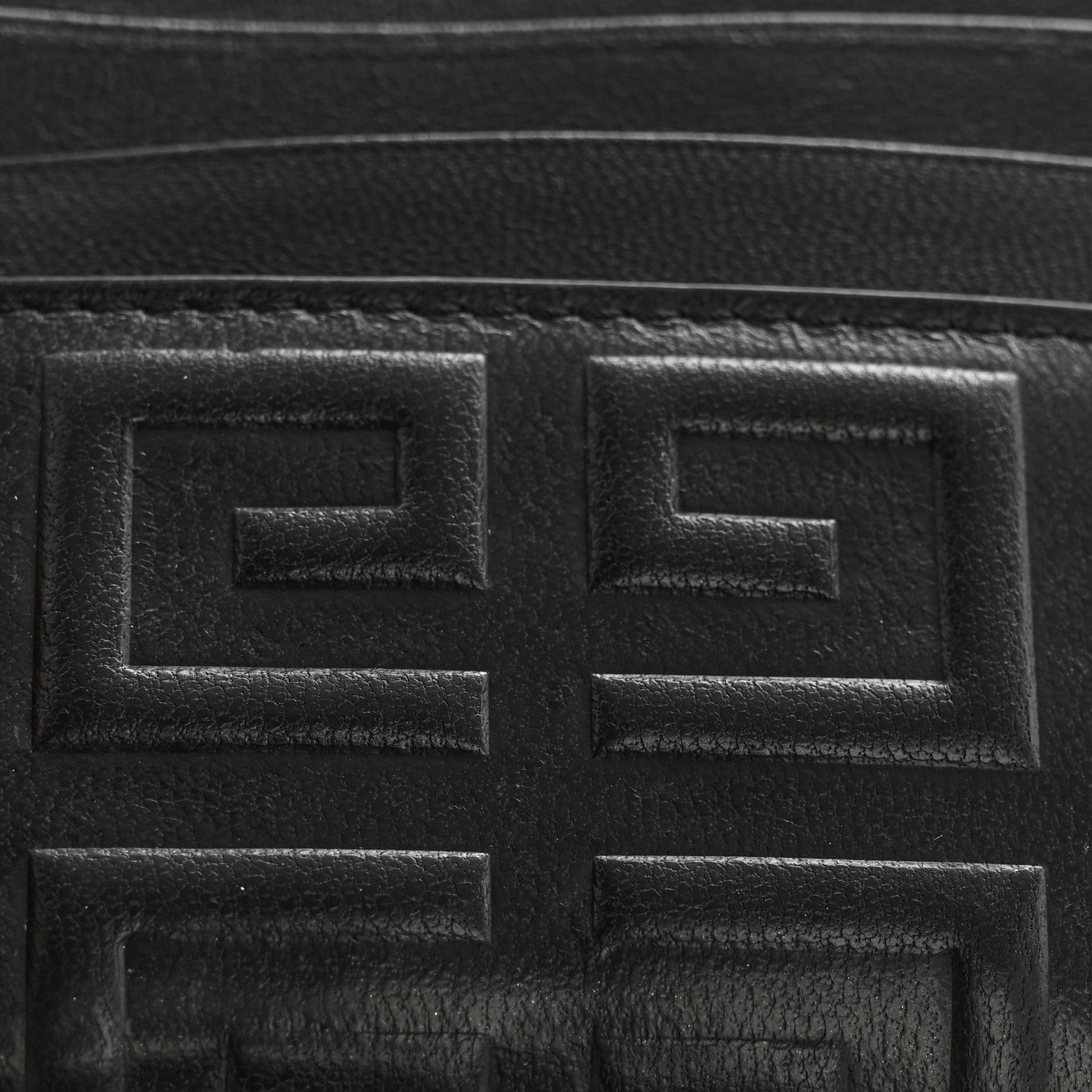 Calfskin 4G Embossed  Holder Black