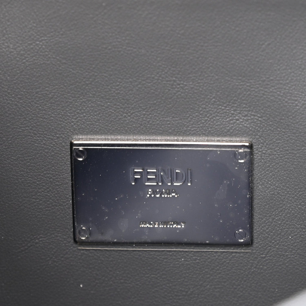 Calfskin Embossed Large Peekaboo Iconic Fit Satchel Blueberry