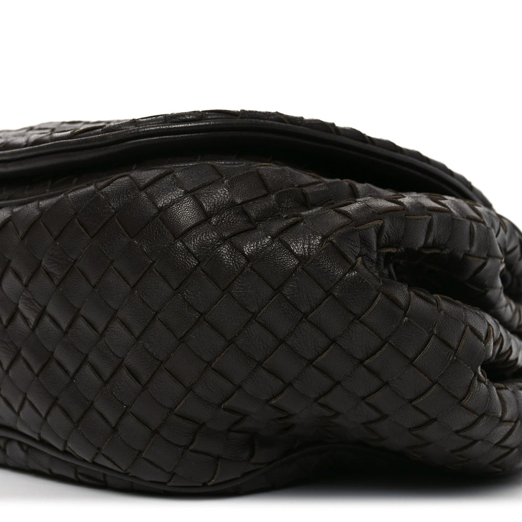 Nappa Intrecciato Messenger Bag Ebano