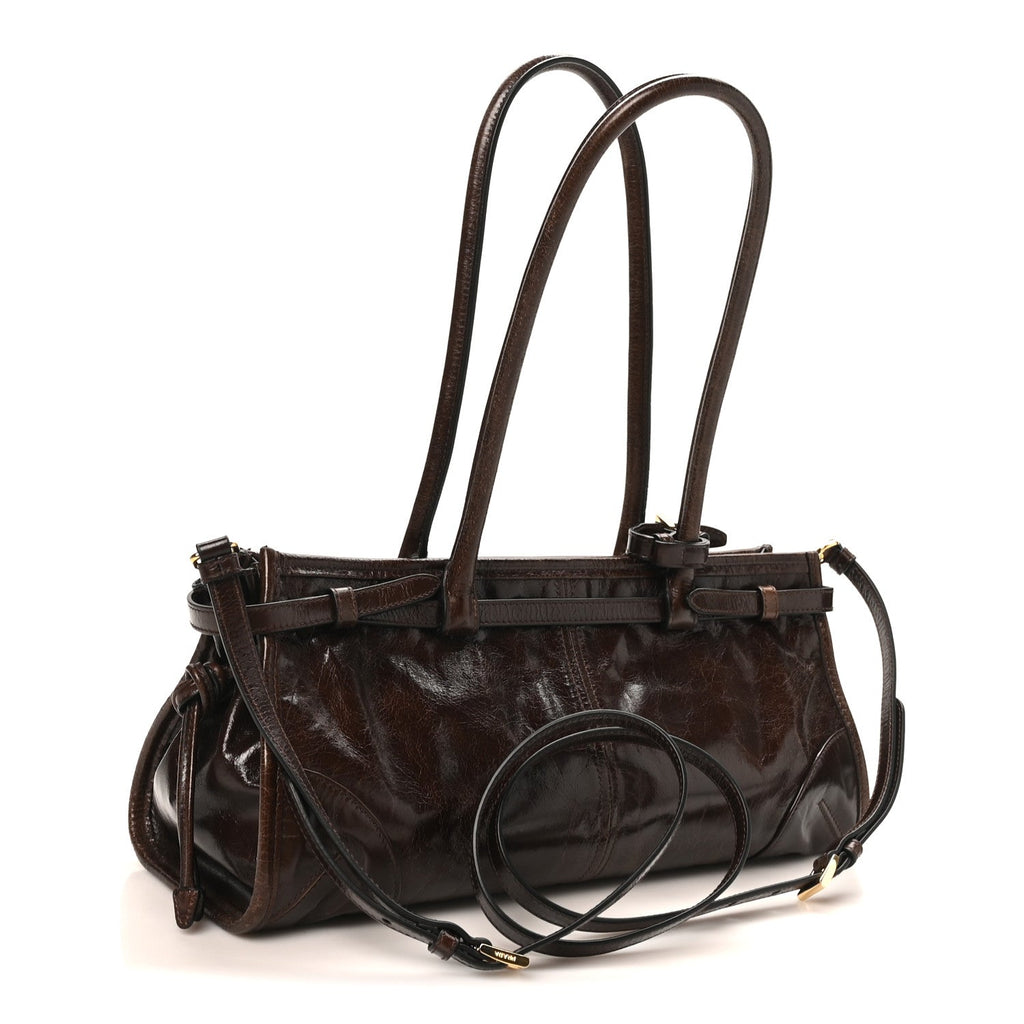 Shiny Nappa Medium Bonnie Shoulder Bag Moro