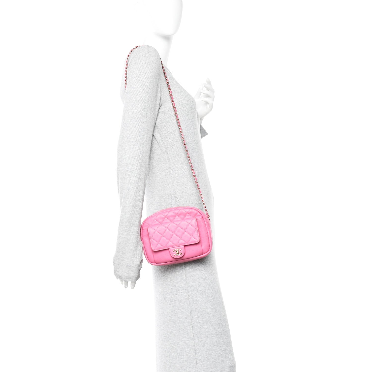 Caviar Quilted CC Day Camera Case Pink