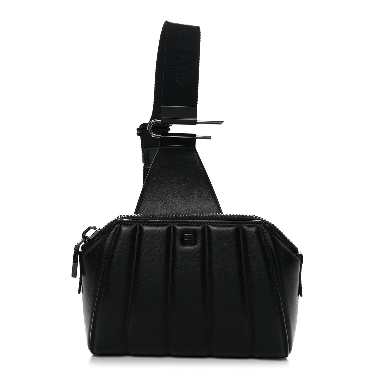Lambskin Antigona U Padded Crossbody Bag Black