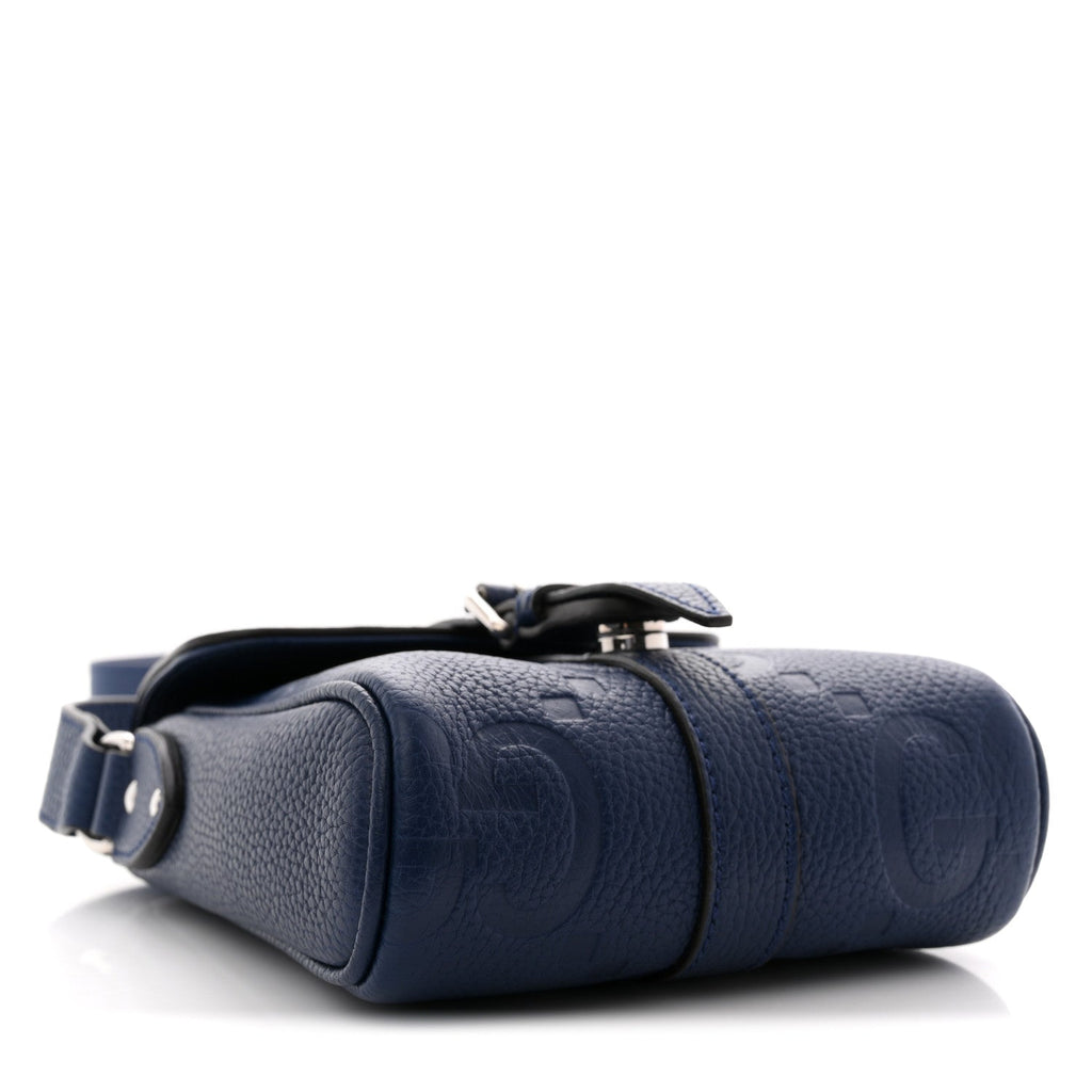 Piuma Calfskin Jumbo GG Embossed Small Messenger Bag Royale