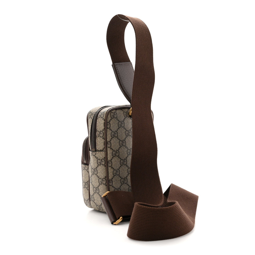 GG Supreme Monogram Web Mini Ophidia Messenger Brown