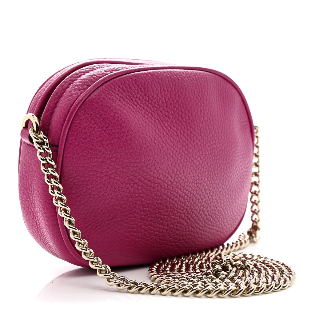 Cellarius Calfskin Mini Soho Chain Bag Bright Bouganville