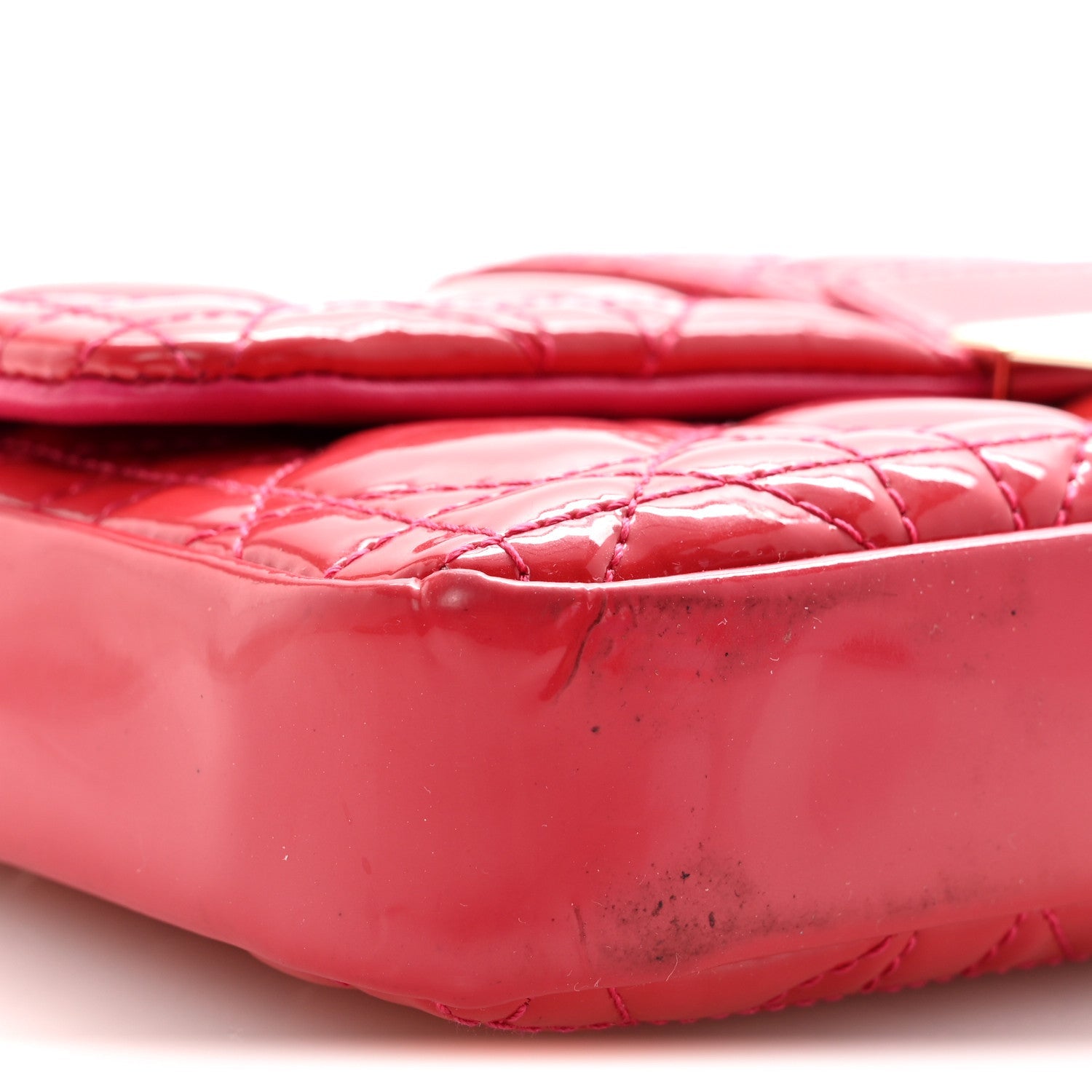 Patent Cannage Miss Dior Promenade Pouch Fuchsia
