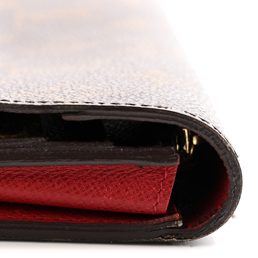 Monogram Emilie Wallet Rouge