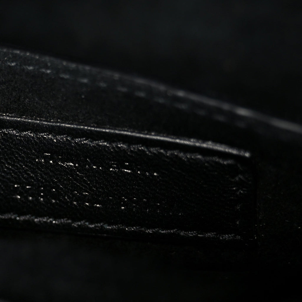 Smooth Calfskin Medium Monogram Sunset Satchel Black