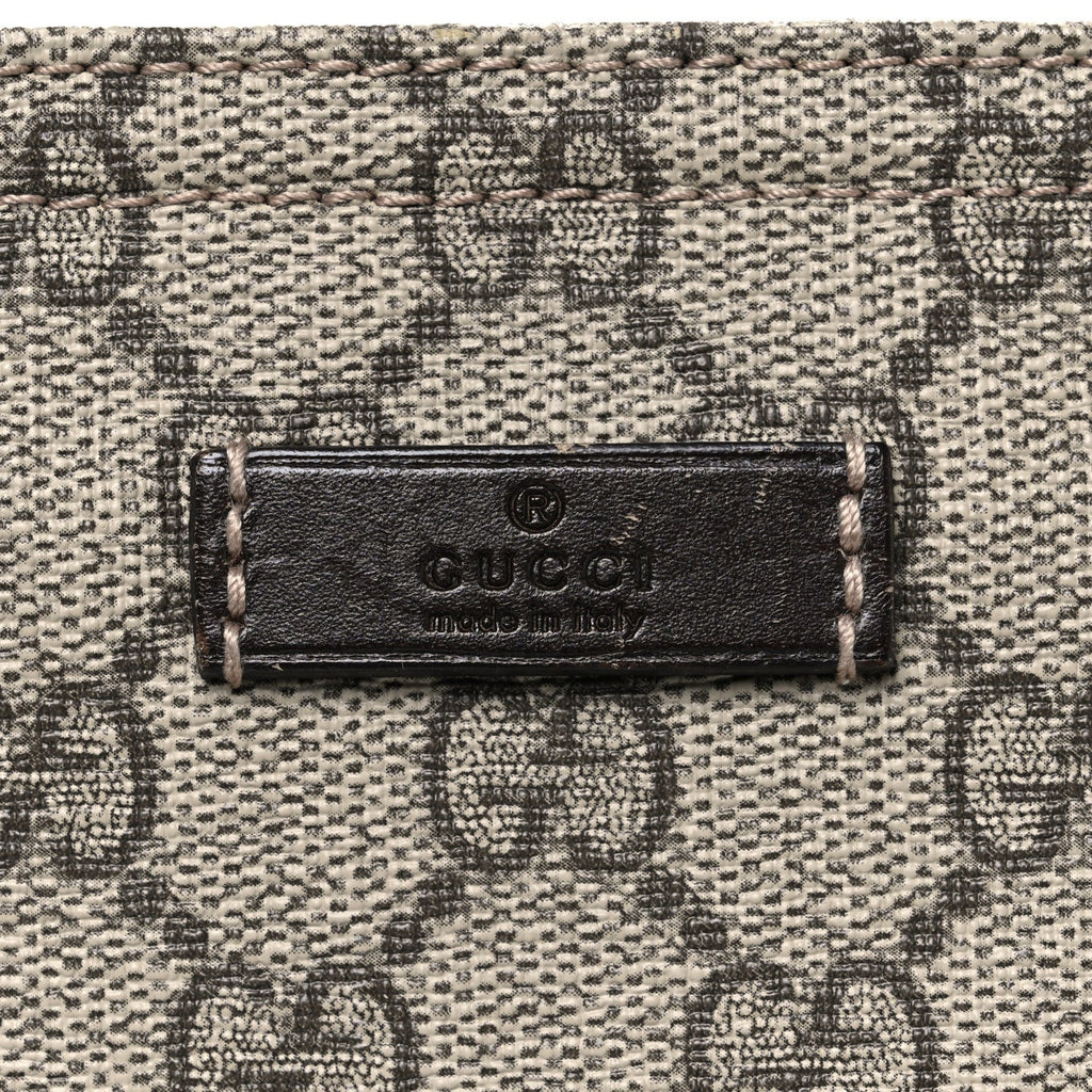 GG Supreme Monogram Medium Flat Messenger Bag Dark Brown