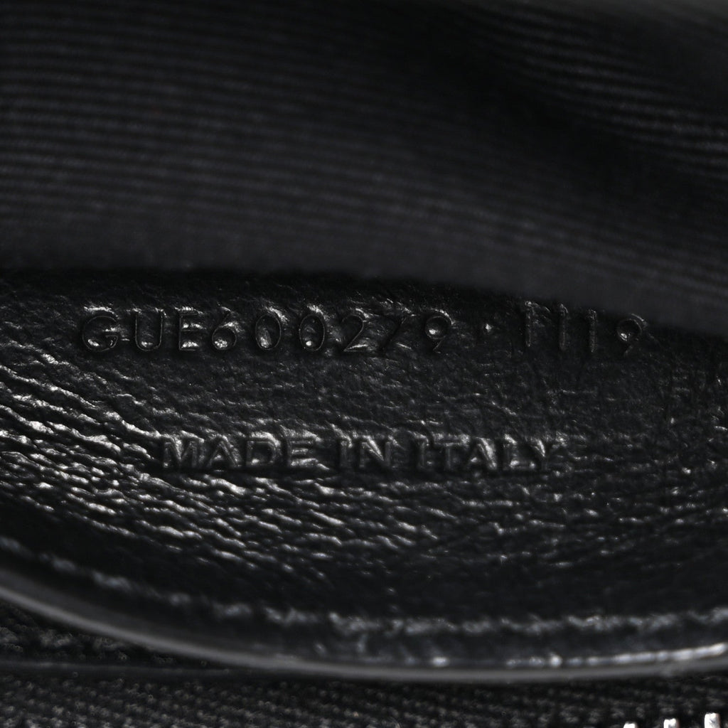 Sheepskin Matelasse Chevron Monogram Medium College Bag Black