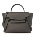 Grained Calfskin Micro Belt Bag Grey