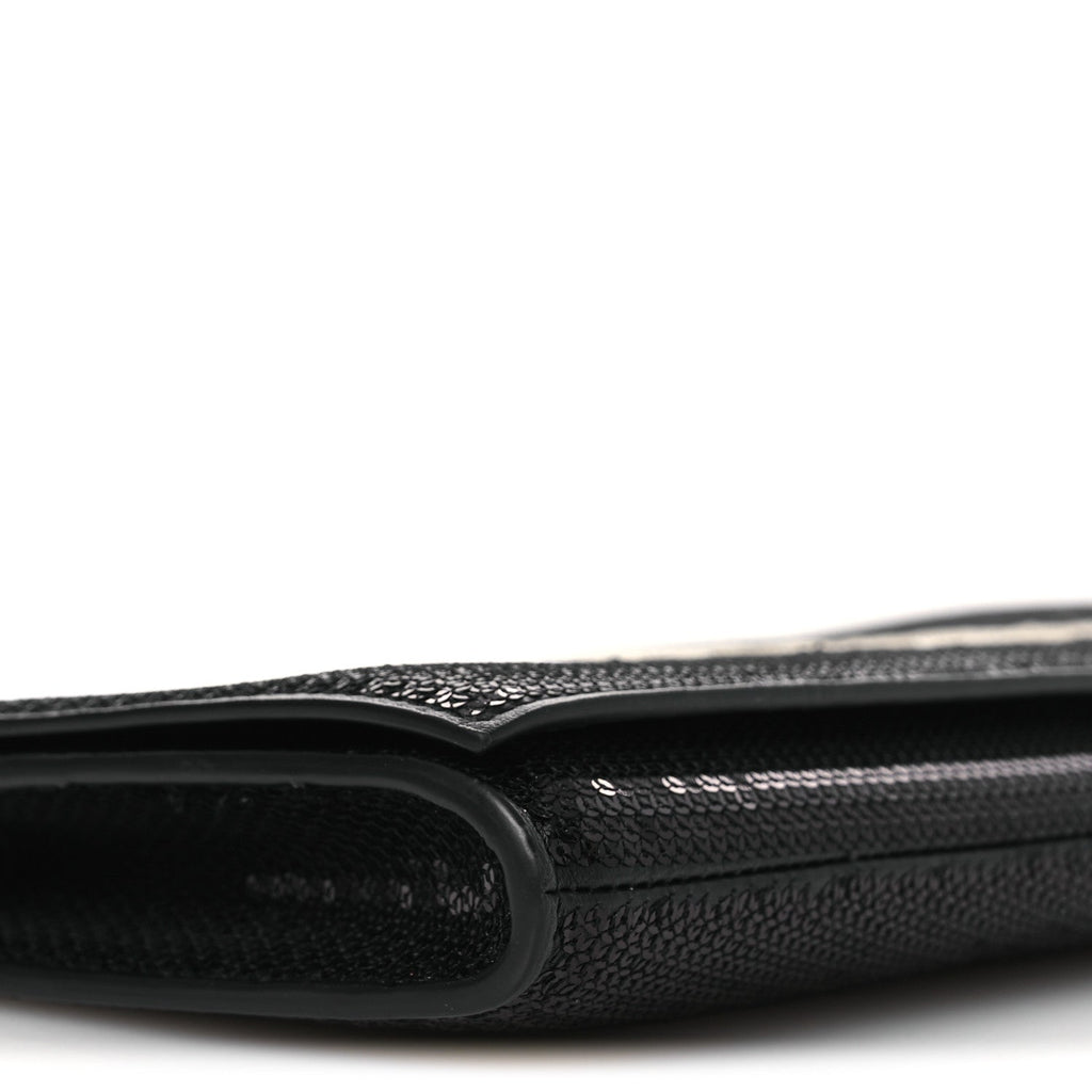Sequin Asymetric Clutch  Black White