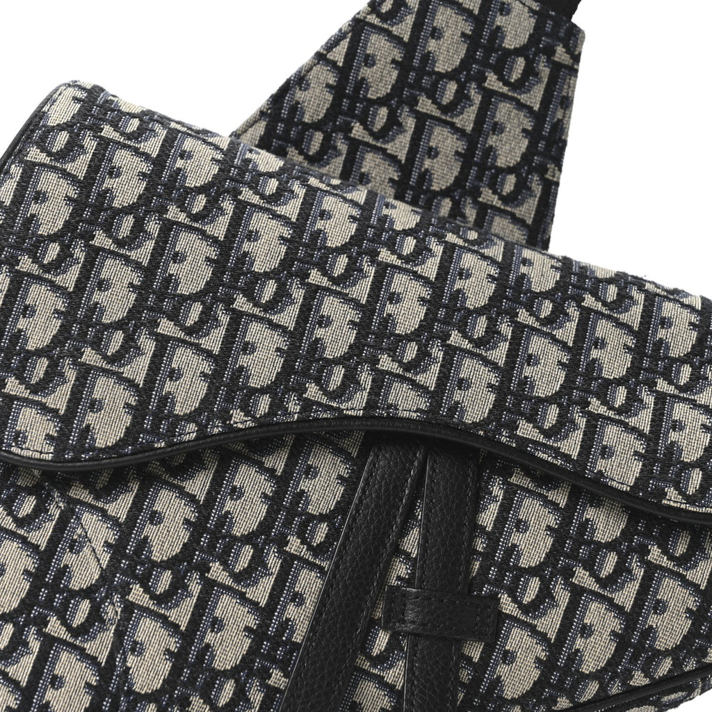 Oblique Mens Saddle Bag Blue