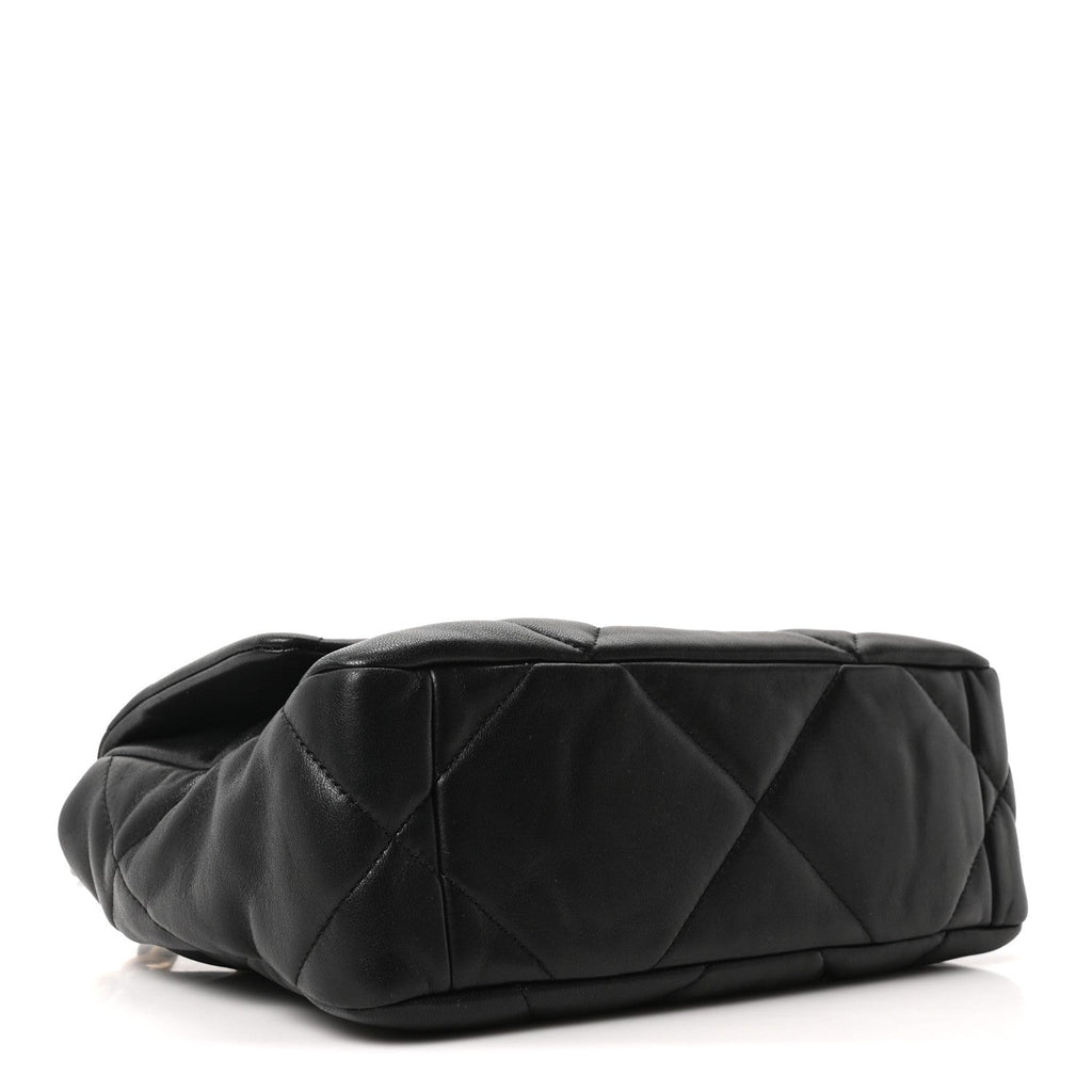 Lambskin Quilted Medium Chanel 19 Flap Black