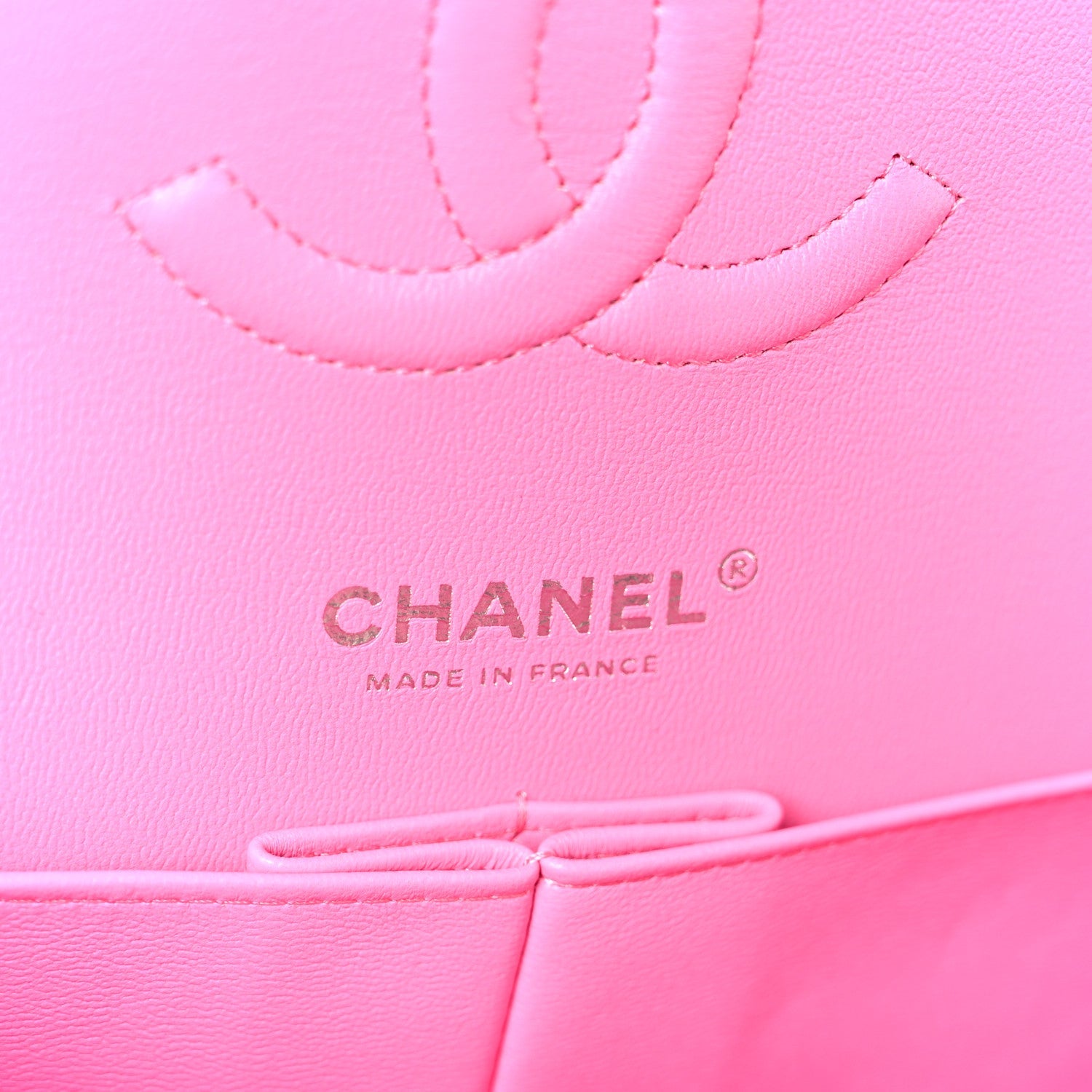 Lambskin Quilted Medium Double Flap Pink