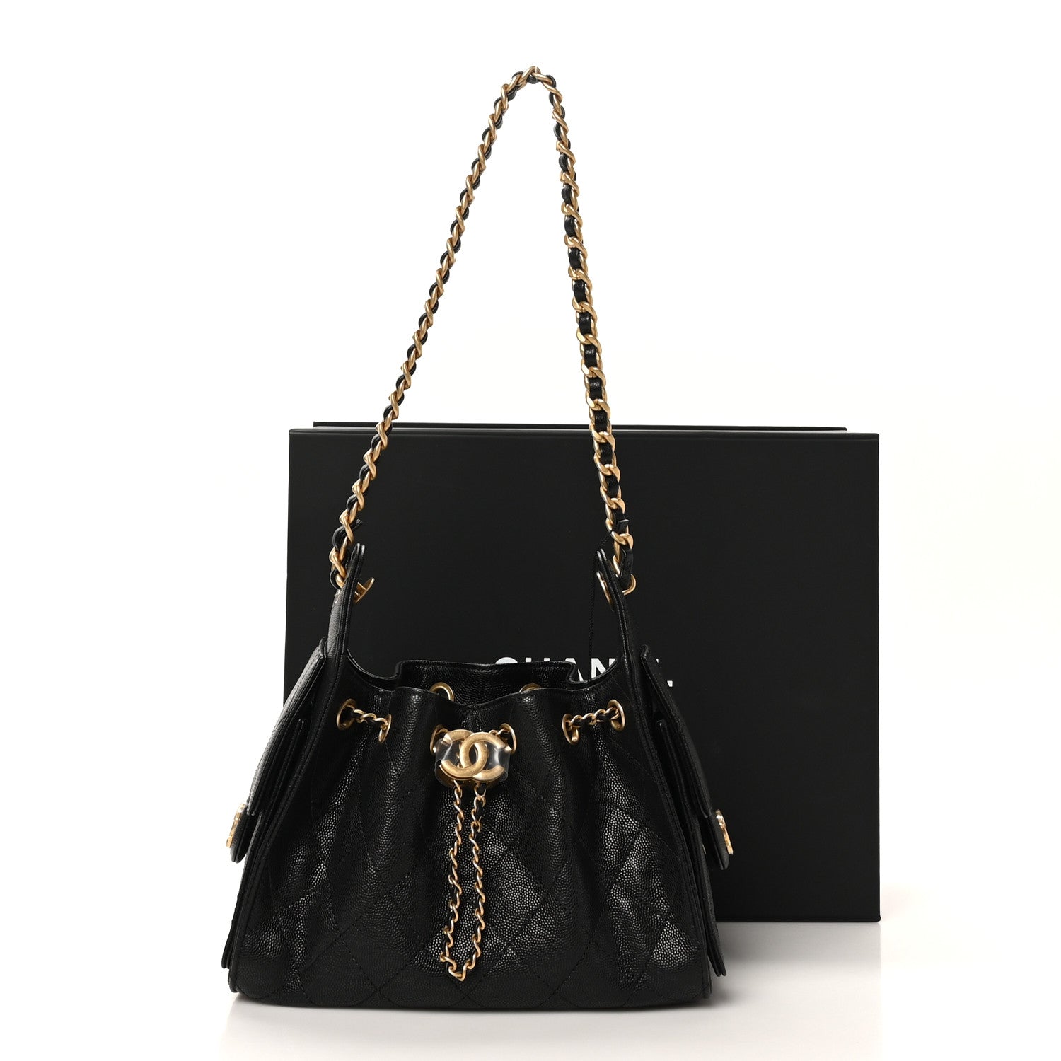 Caviar Quilted Mini Chanel 25 Handbag Black