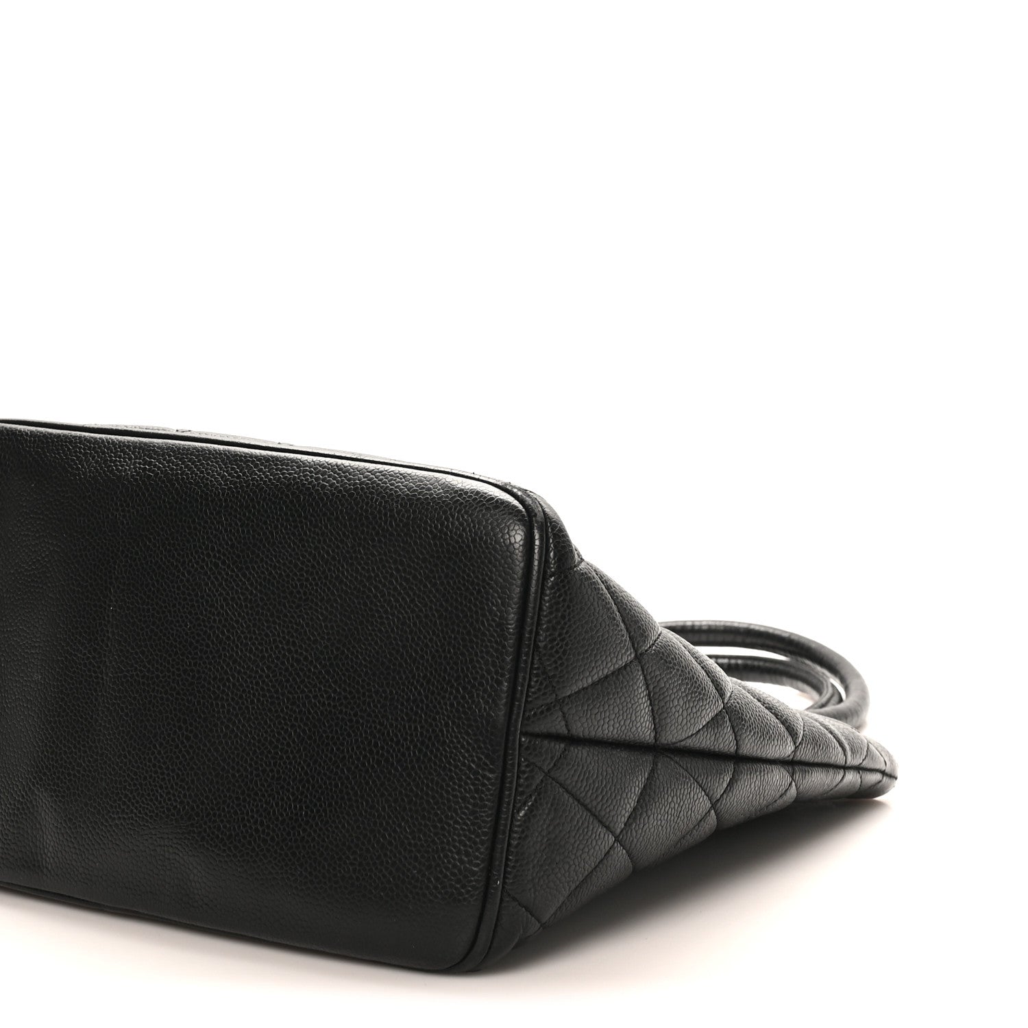 Caviar Quilted Medallion Tote Black