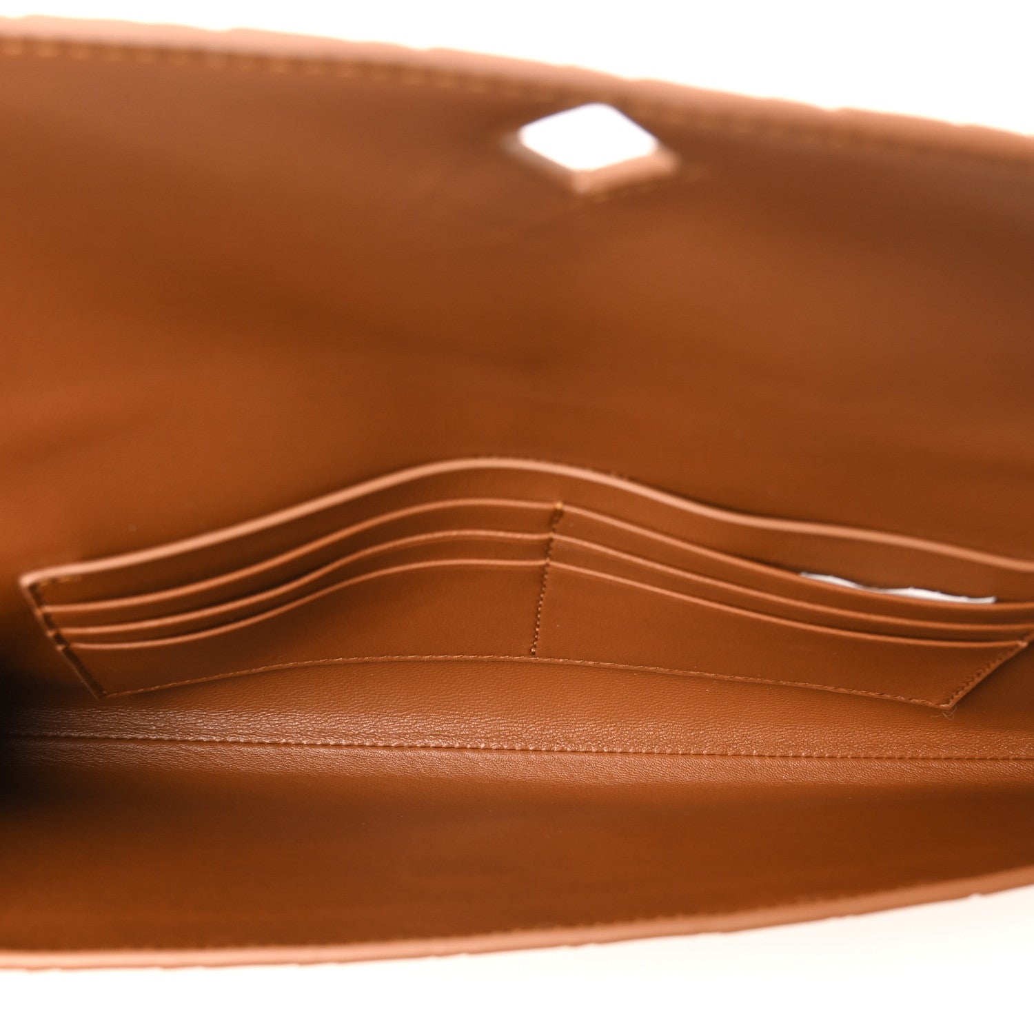Suede Intrecciato Long Andiamo Top Handle Clutch Amber