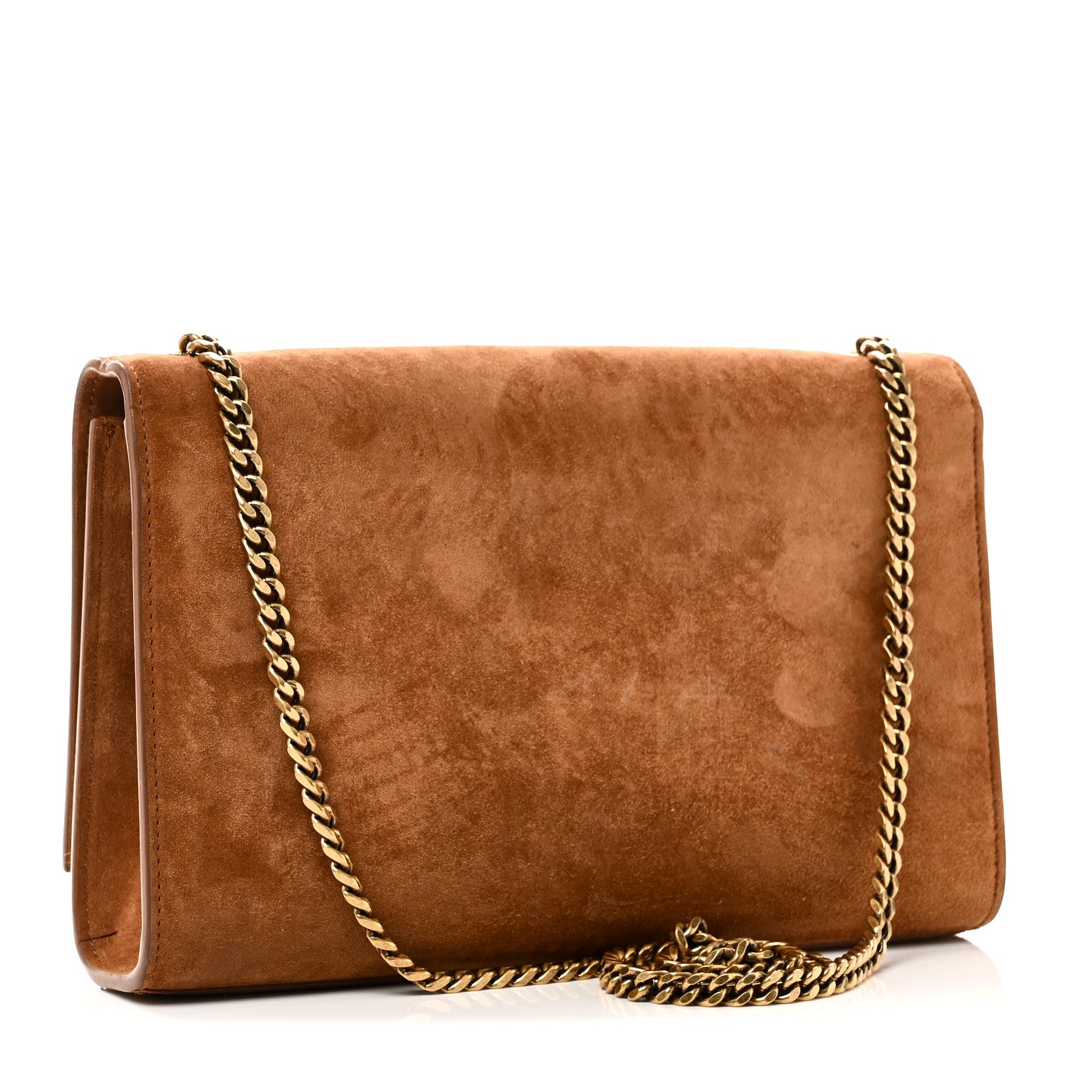 Suede Small Monogram Kate Satchel Macaron