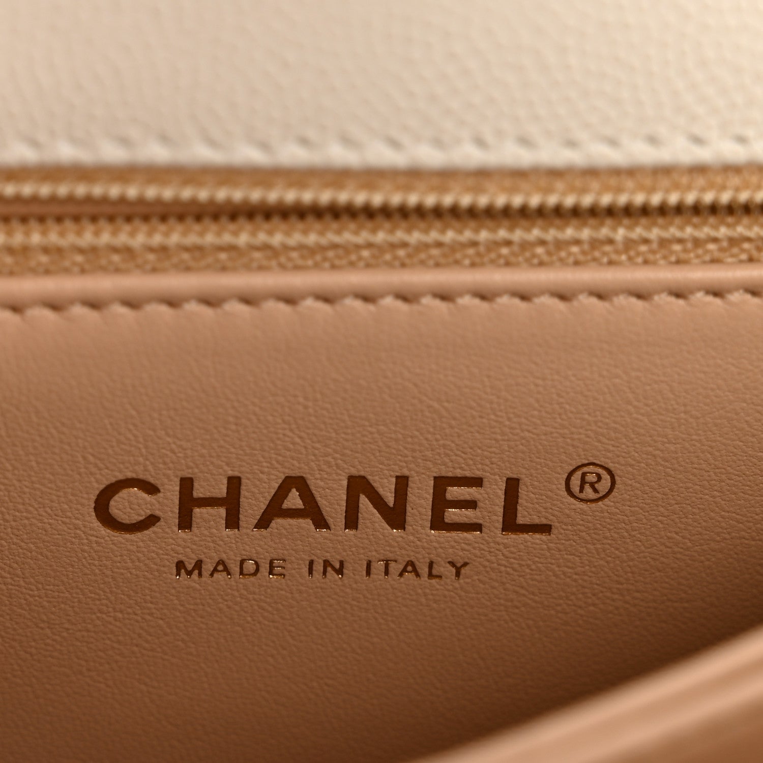 Caviar Quilted Mini Coco Handle Flap White