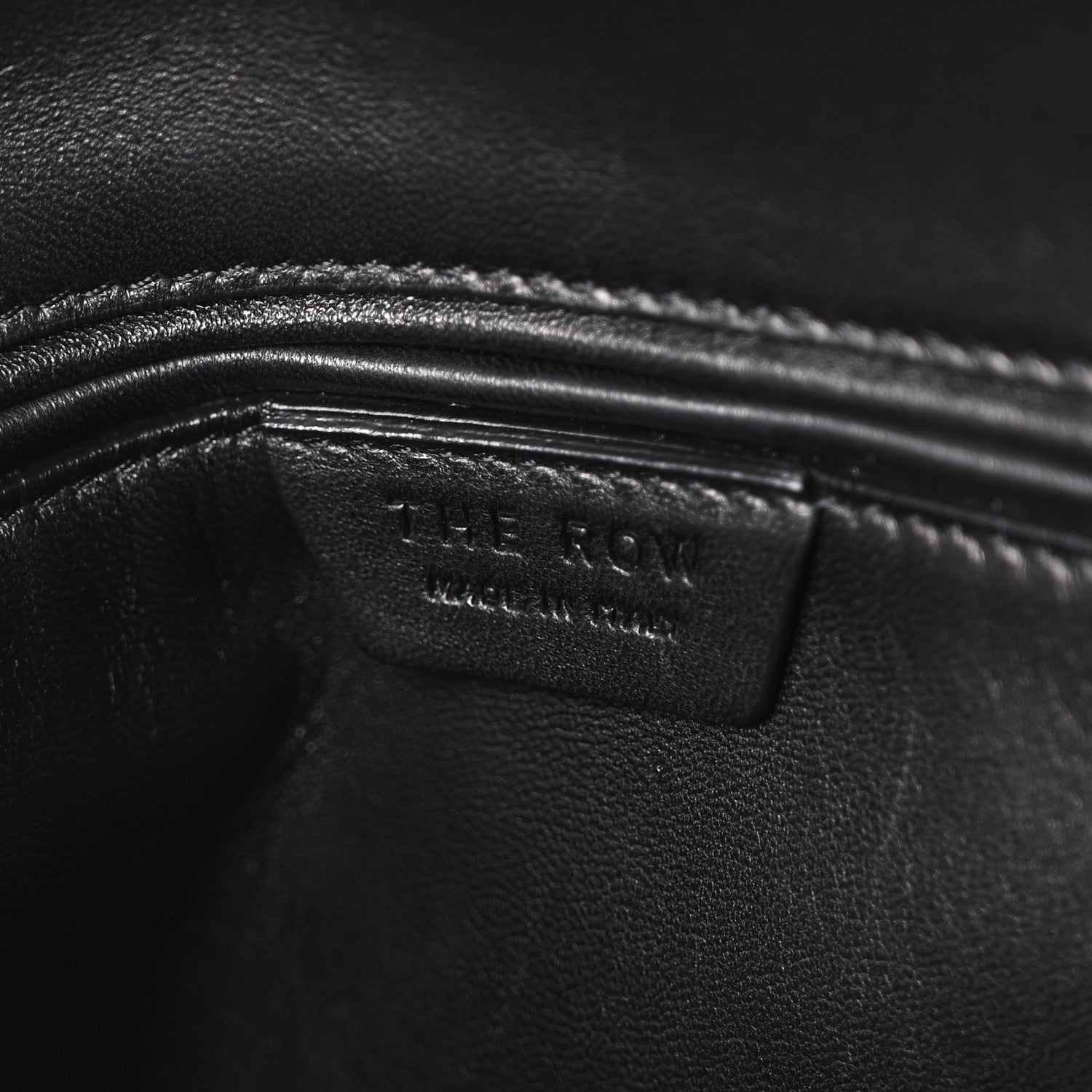 Matte Grained Calfskin Agnes Bag Black