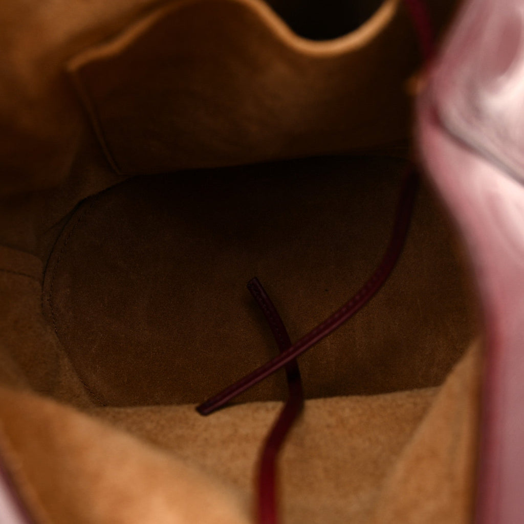 Nappa Drop Bucket Bag Bordeaux
