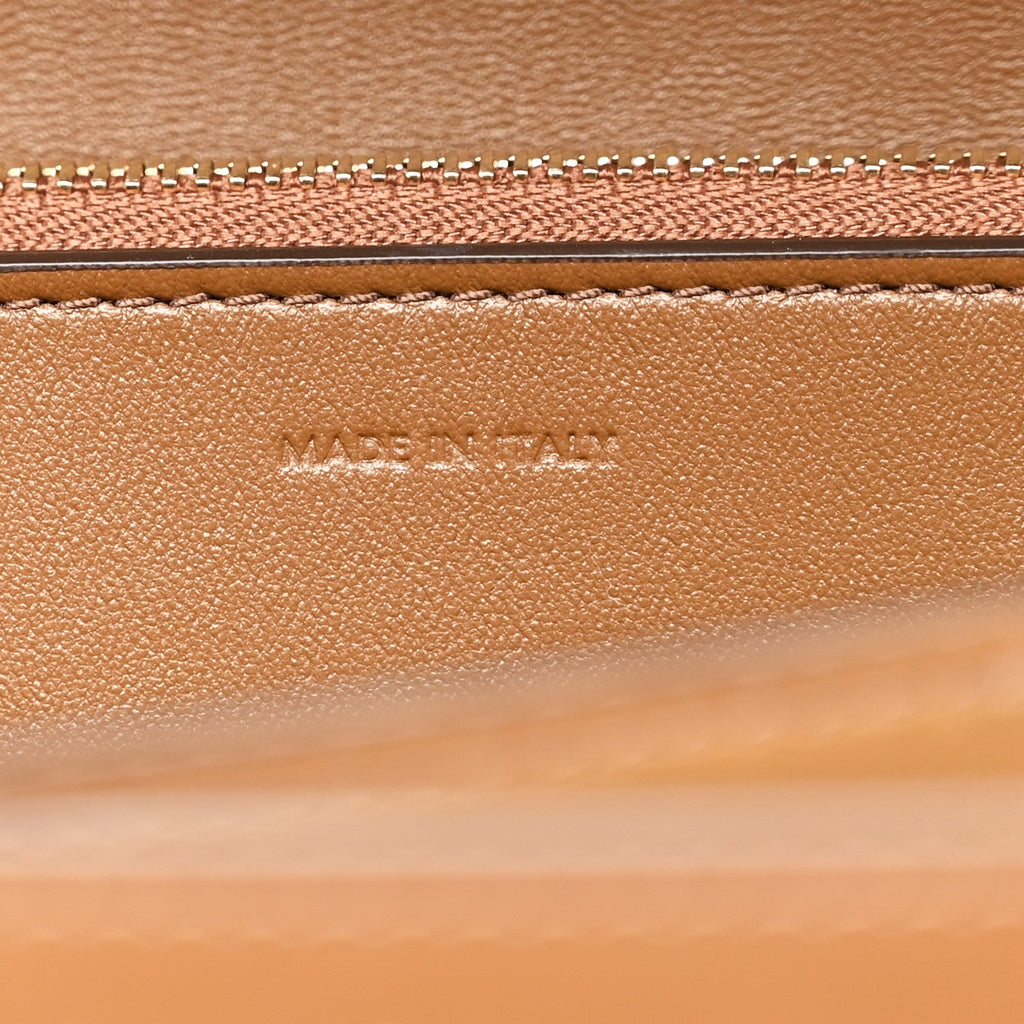Box Calfskin Medium Classic Box Flap Bag Camel