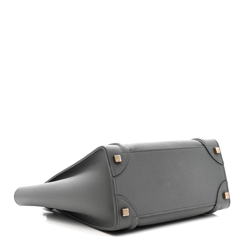 Baby Drummed Calfskin Micro Luggage Kohl