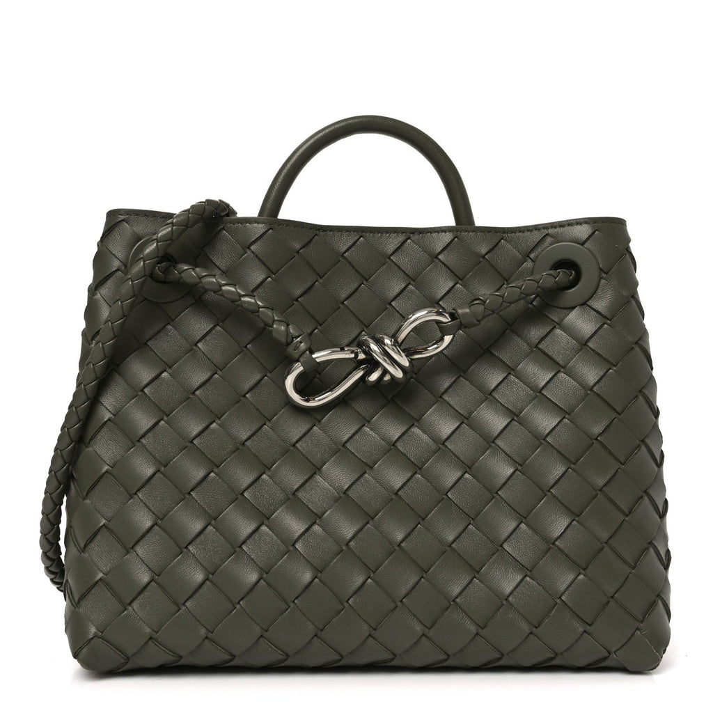Nappa Intrecciato Small Andiamo Shoulder Bag Pickle